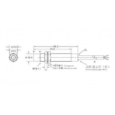 Sensor Capacitivo NPN LJC18A3-B-Z AX 1-10mm