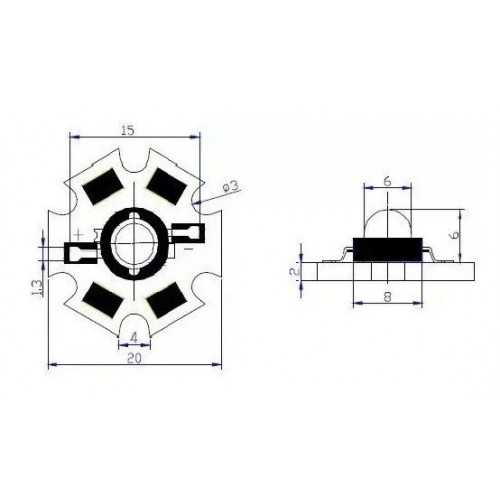 LED SMD 3W Blanco Frío...