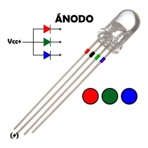 LED RGB 5mm Ánodo común