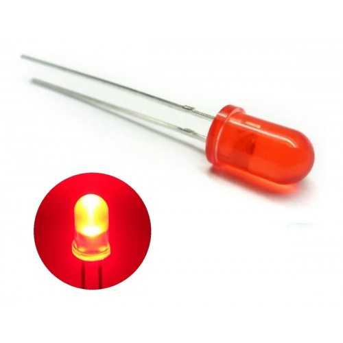 Led Opaco 5mm Rojo