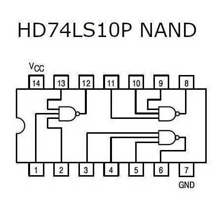 Andes Sala Traer Compuerta NAND de 3 Entradas HD74LS10P