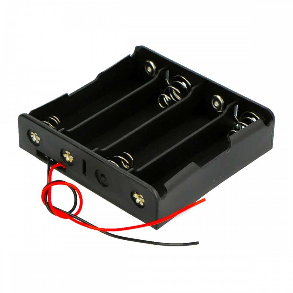 Portapilas Mod: PP-B4xAA Base para 4 piezas AA Sin Plug