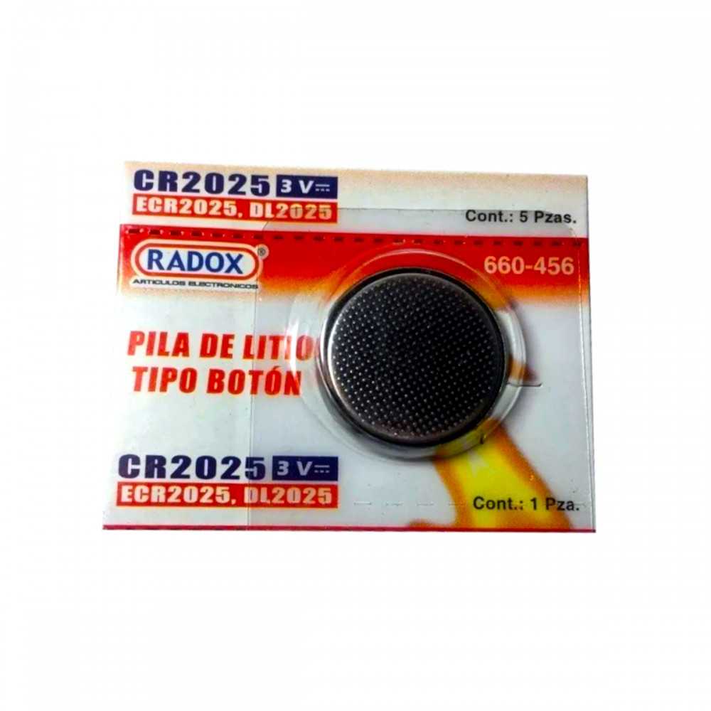 Pila Batería Radox 2025 Mod: CR2025 (660-453)3V Tipo Botón De Litio